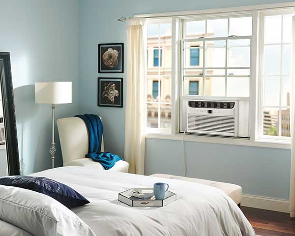 Frigidaire window air conditioner in bedroom