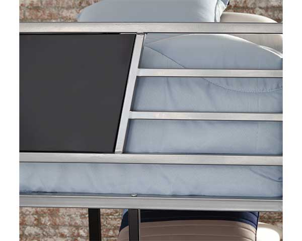 Metal Bunk Bed Twin Over Twin Black & Gray second view