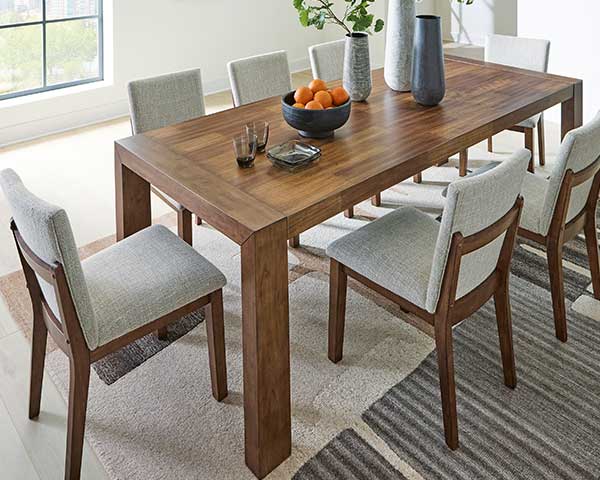 Wood Dinette With 6 Chairs Rectangle