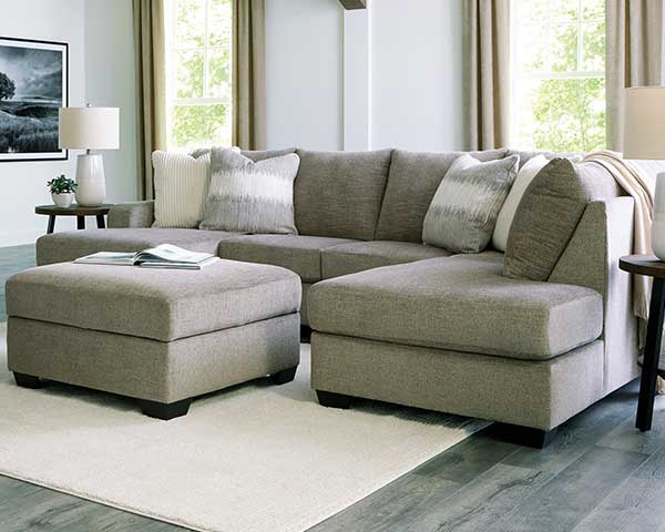 Stone Gray Sectional Couch 2 Piece second view