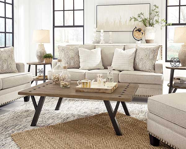 Modern Farmhouse Living Room Set Sofa With Chair In Linen