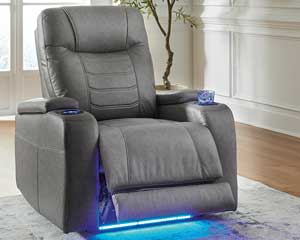 Slate Gray Recliner With Power Headrest