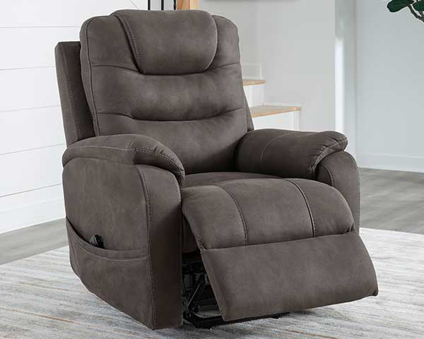 Power Lift Chair Recliner With Dual Motors In Gunmetal Gray