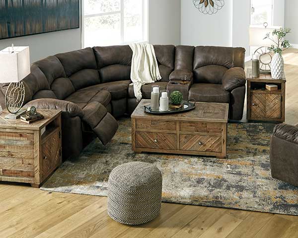 2 Piece Sectional Couch That Reclines second view