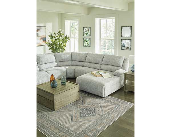 Sectional Reclining 5 Piece Grey second view