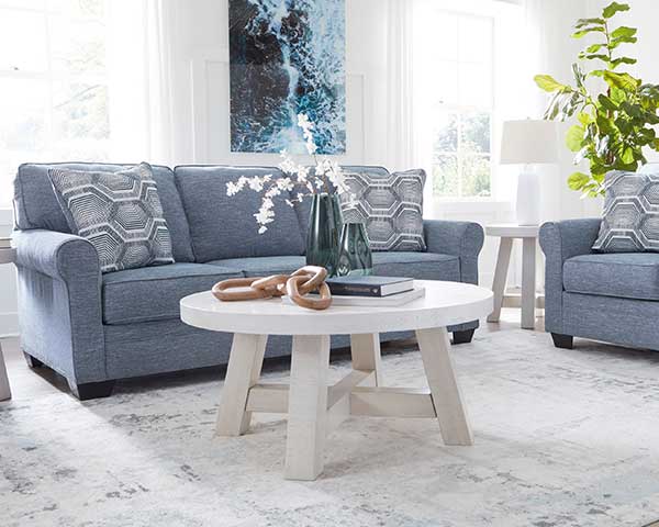 Sofa With Chair Set Denim