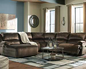 Chocolate Brown Sectional Sofa That Reclines 4 Piece