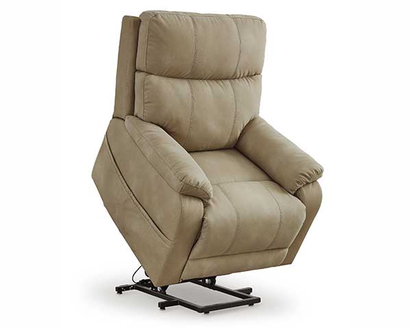 Sand-Colored Power Lift Chair Recliner With Dual Motors second view