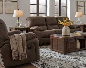 Chocolate Brown Sofa & Recliner