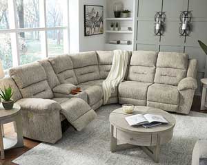 Pewter Grey Power Sectional Couch That Reclines 3 Piece