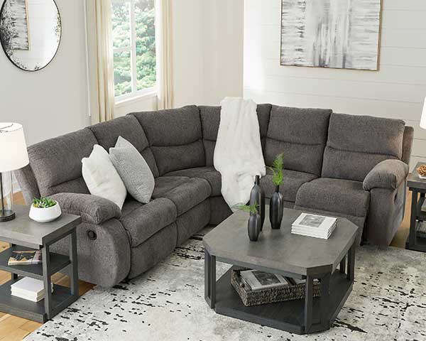 Pewter Gray Sofa Sectional That Reclines 2 Piece