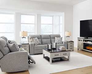 Dark Pewter Gray Sofa That Reclines