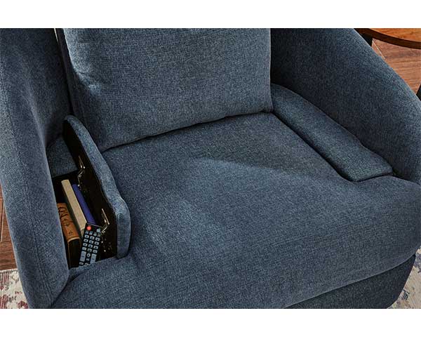 Ink-Colored Recliner That Glides & Swivels second view