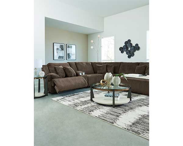 Sectional Reclining 6 Piece Chocolate second view