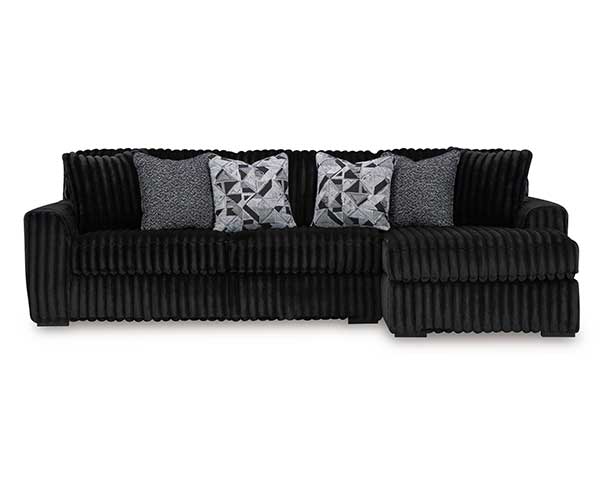 Black Sofa With Chaise second view