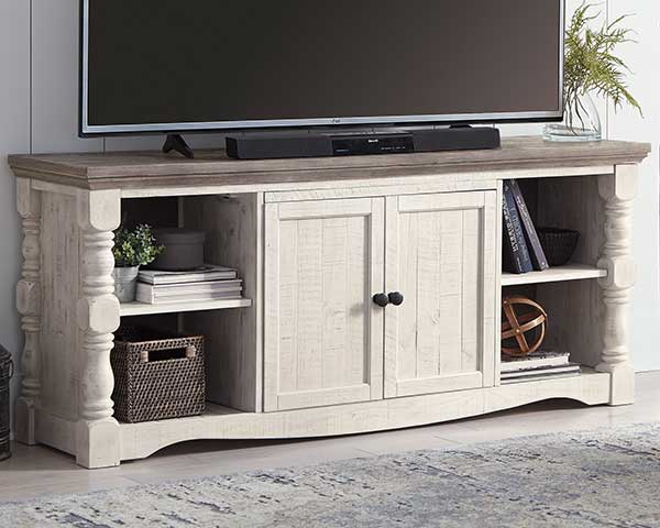 67" Wood TV Stand Two-Tone