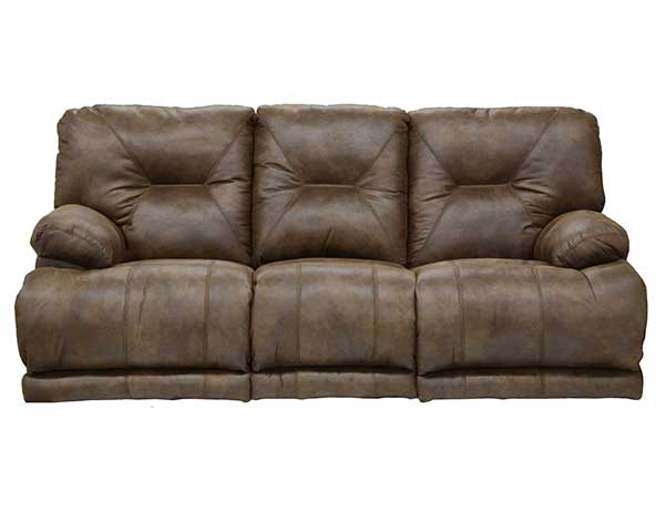 Power Reclining Sofa In Light Brown