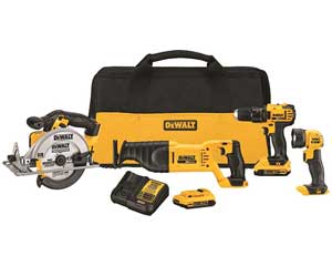 Tool Kit With Drill, Circular Saw, Rec Saw, & Light