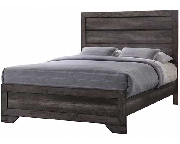 Queen Grey Slat Bed