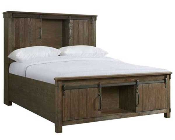 Hb-Fb-Rails Storage Bed Queen Dark Brown second view