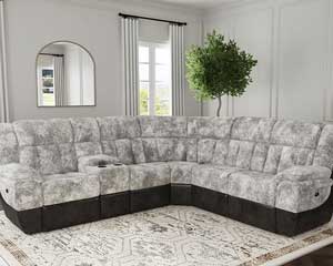 Steel Gray Power Sectional That Reclines