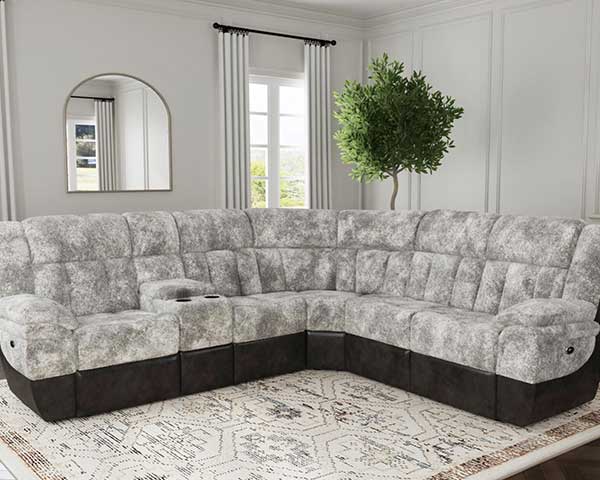 Steel Gray Power Sectional That Reclines