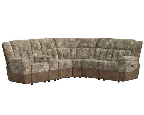 Cappuccino Power Sectional That Reclines second view