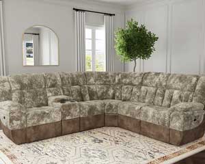 Cappuccino Power Sectional That Reclines