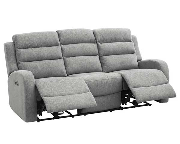 Grey Power Reclining Sofa With Power Headrests second view