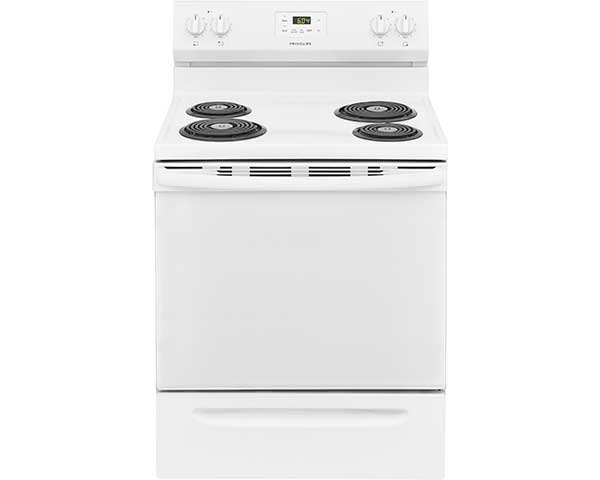 White 30" Electric Kitchen Range With  Coil Top, Manual Clean FCRC3005AW
