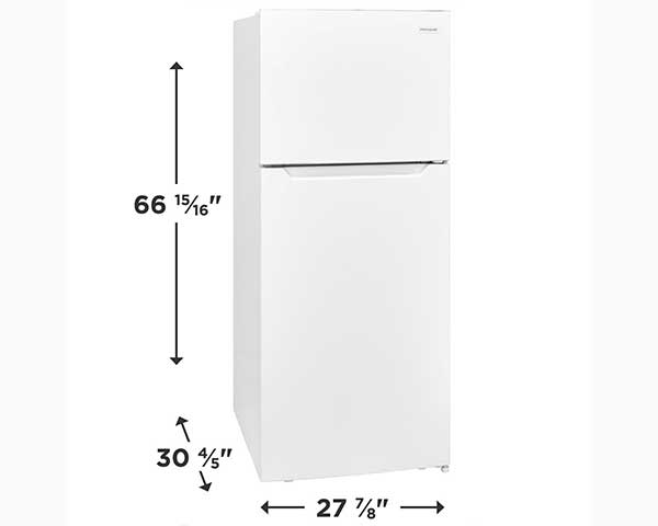 18' White Refrigerator With Top Freezer second view