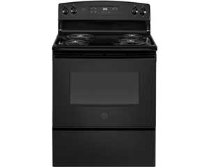 Black Electric Range With Coils