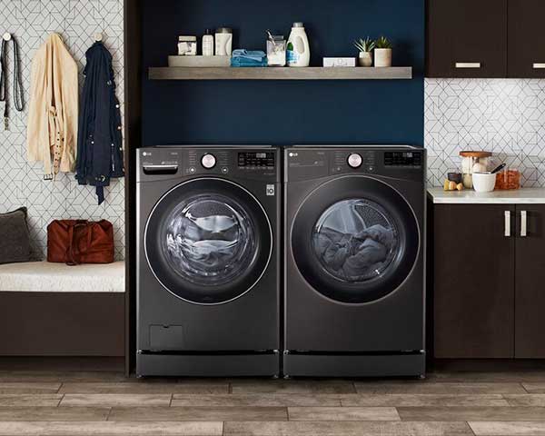 Black Front Loading Electric Dryer HE 7.4' second view