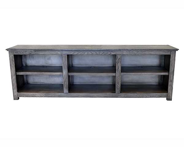 80" TV Stand Media Cabinet Entertainment Center Wood Grey second view