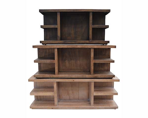 80" TV Stand Media Cabinet Entertainment Center Wood Natural second view