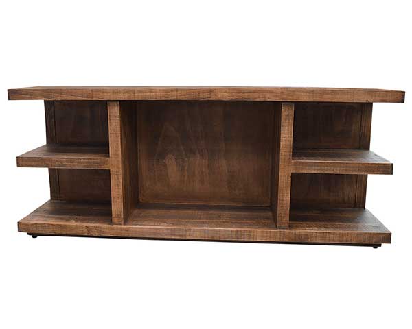 80" TV Stand Media Cabinet Entertainment Center Wood Smoke Latte