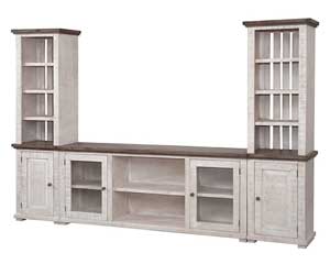 62" Pier Unit Wood White-Brown