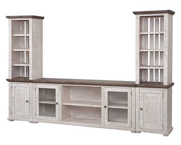 62" Pier Unit Wood White-Brown