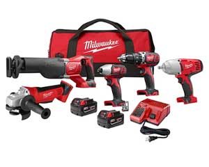 5 Piece Tool Kit With Drills, Reciprocating Saw, Oscillating Saw, & Light