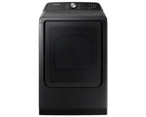 Brushed Black Smart Electric Dryer With Steam Sanitize HE 7.4'