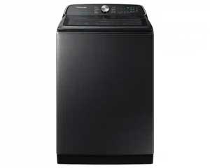 Extra-Large Capacity Smart Top Load Washer with ActiveWave Agitator & Super Speed Wash Brushed Black 5.4'