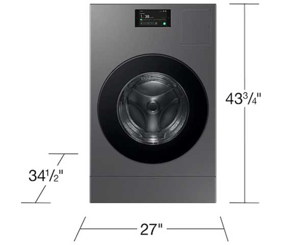 AI Laundry Combo All-in-One Ultra Capacity Washer & Ventless Heat Pump Dryer Dark Steel 5.3' second view