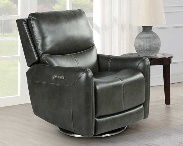 Charcoal Gray Power Recliner That Swivels