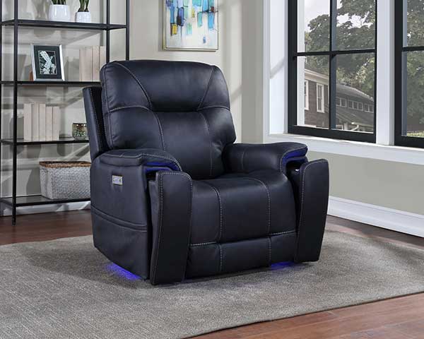 Ocean Blue Power Recliner second view