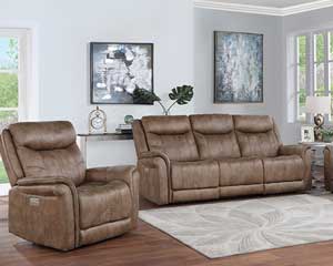 Camel Power Reclining Sofa