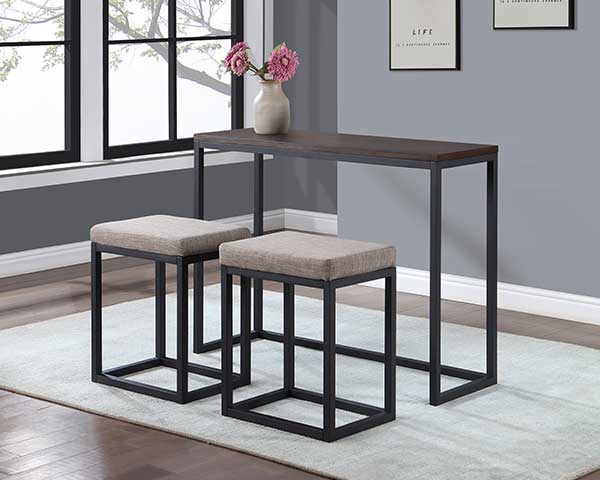 Counter-Height Bar With 2 Chairs