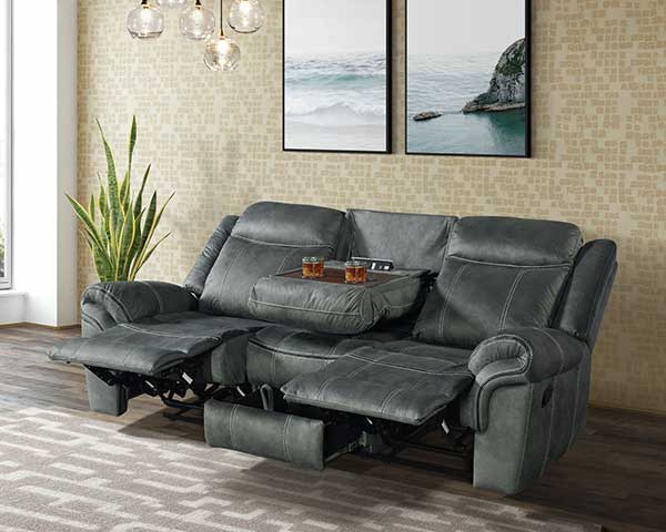 Charcoal Gray Sofa That Reclines second view