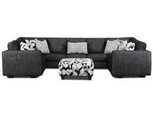 Onyx Black Sectional Sofa Couch