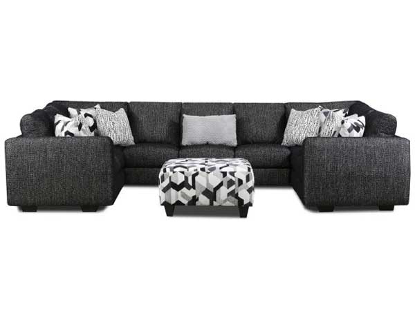 Onyx Black Sectional Sofa Couch