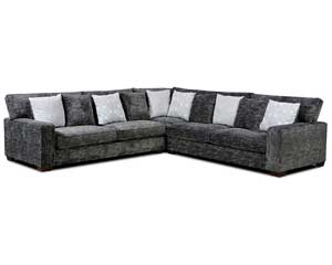 3 Piece Charcoal Gray Sectional Sofa